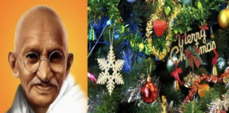 पश्चिम की जनता गांधी जी को पूर्व का ईसा मसीह समझती है। gandhi ji and christmas